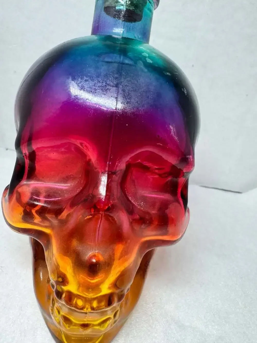 Crystal Head Vodka Pride Edition Limited Rainbow Glass Skull Bottle